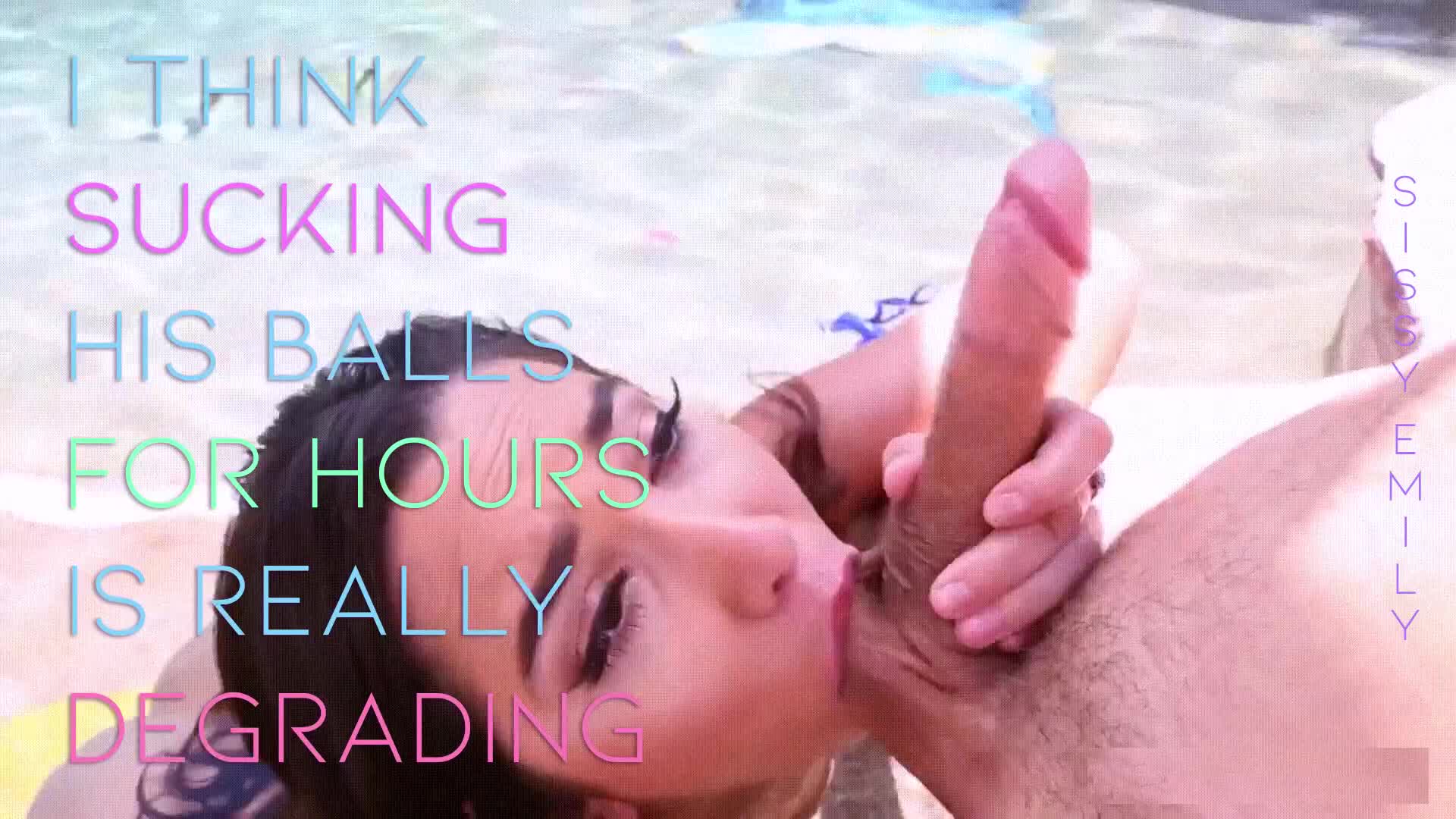 Balls Balls Sucking sissy captions