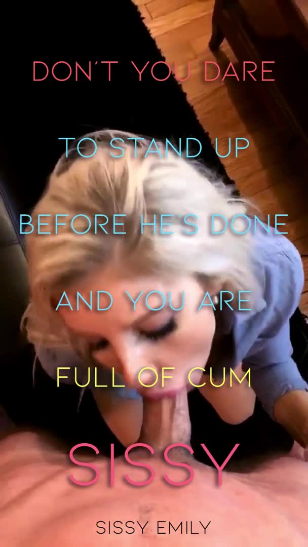Sissysally_sucks: Big Dick Blowjob Caption