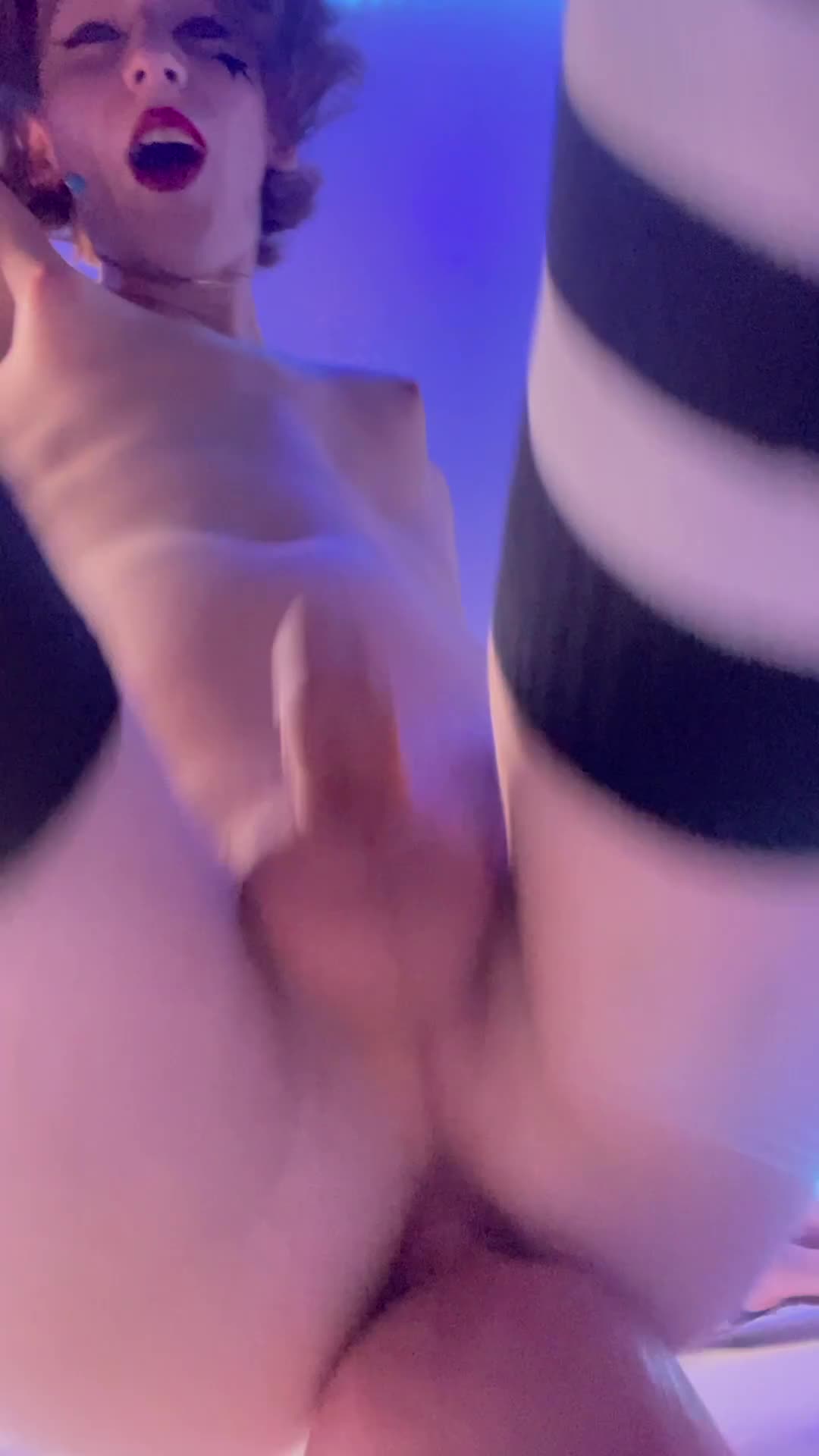 Welphare: Femboy Huge Dildo Riding