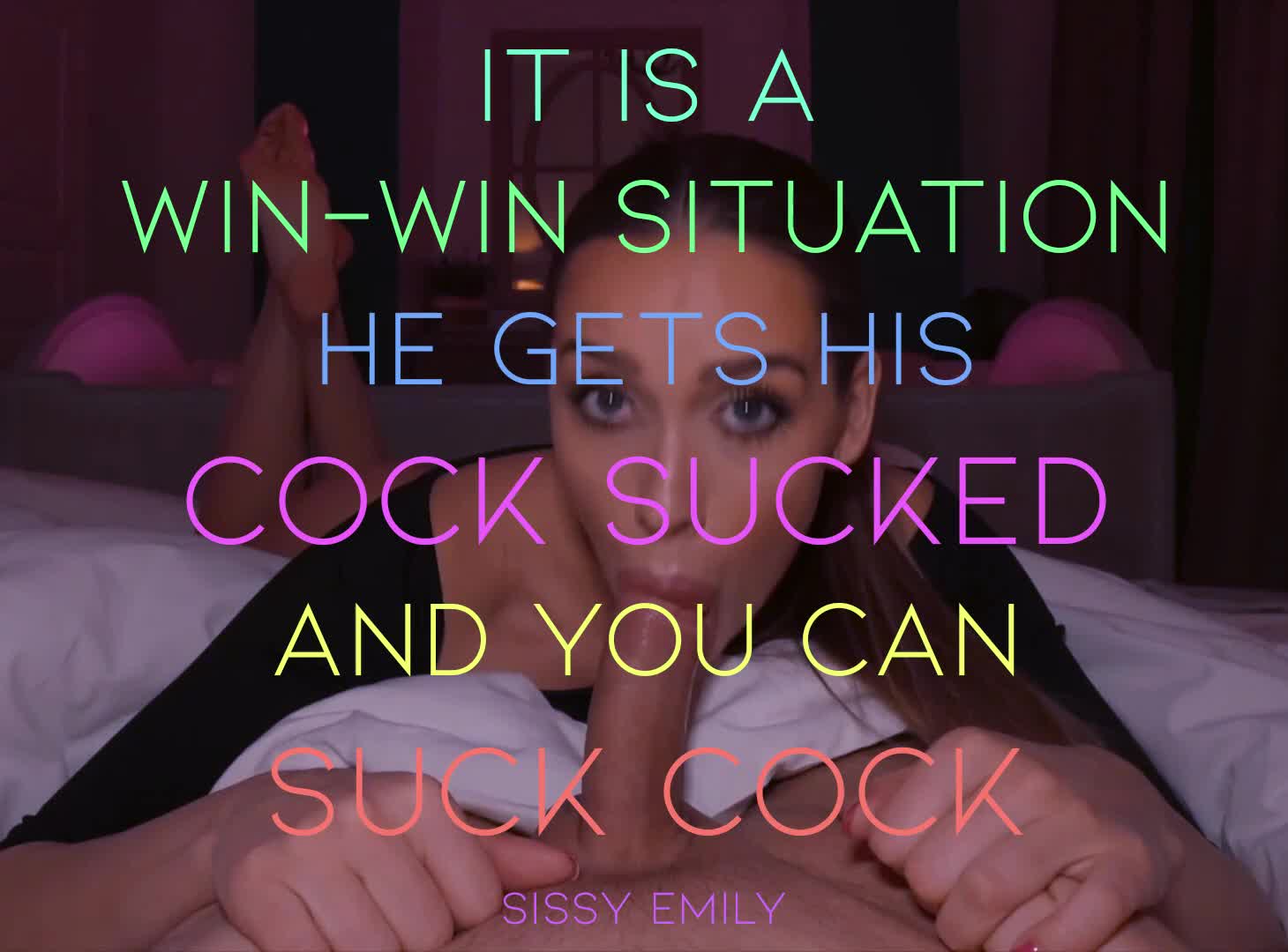 Sissysally_sucks: Blowjob Caption Eye Contact